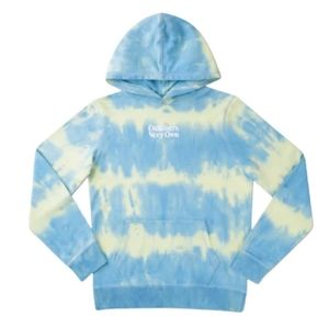 OVO October's Very Own Tye Dye Blue Yellow Marble Hoodie Small